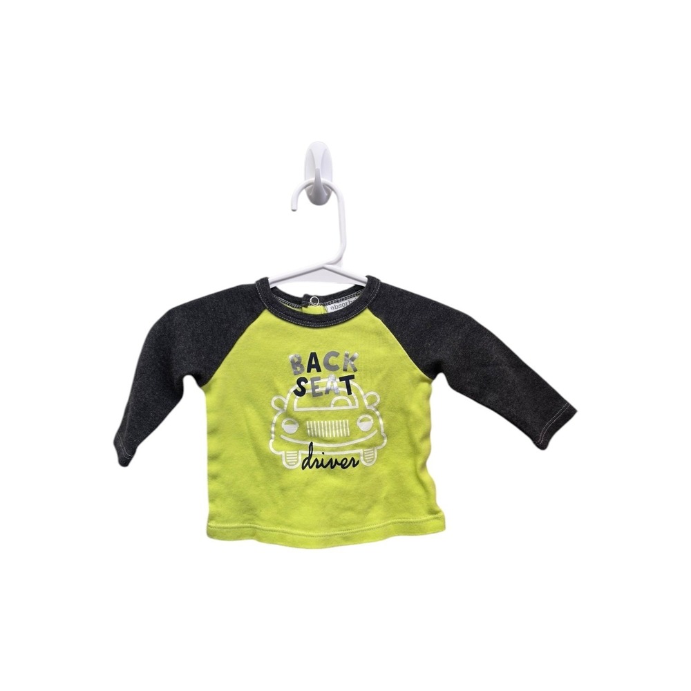 Absorba Baby Boy 3M Back Seat Driver Car Raglan Long Sleeve Shirt